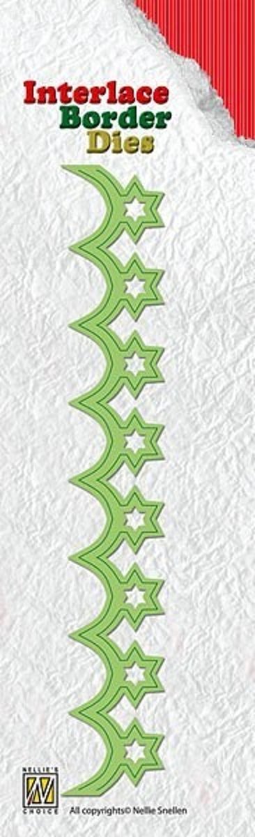 ILD008 Interlace border Dies Christmas stars